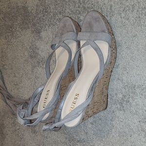 NWOB - Womens Guess Lace Up Wedge Sandals - Size 8.5